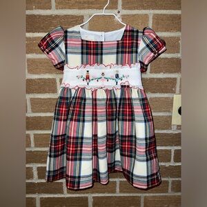 Sal & Pimenta Girls Plaid Nutcracker Tartan Dress 3T